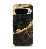 Pixel 9 Pro Wood Live Edge Phone Case - Lessie (Green, 808661)