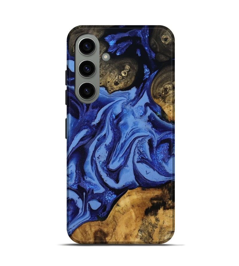 Galaxy S24 Wood Live Edge Phone Case - Alyvia (Blue, 808662)