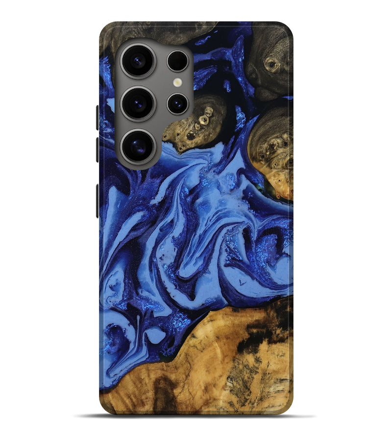Galaxy S25 Ultra Wood Live Edge Phone Case - Alyvia (Blue, 808662)