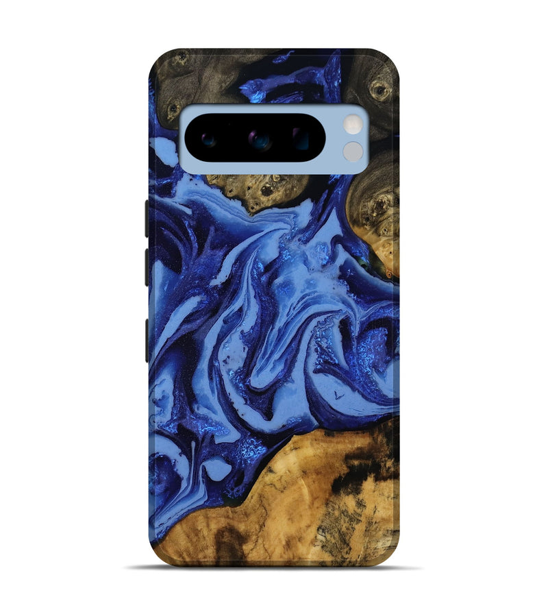 Pixel 8 Pro Wood Live Edge Phone Case - Alyvia (Blue, 808662)