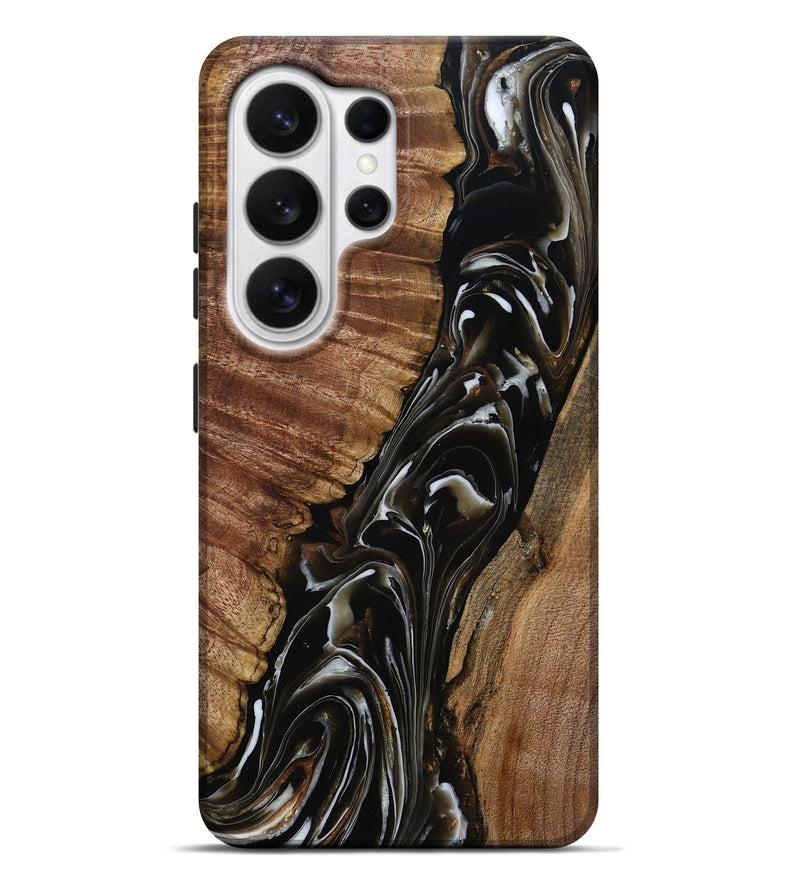 Galaxy S26 Ultra Wood Live Edge Phone Case - Julie (Black & White, 808667)