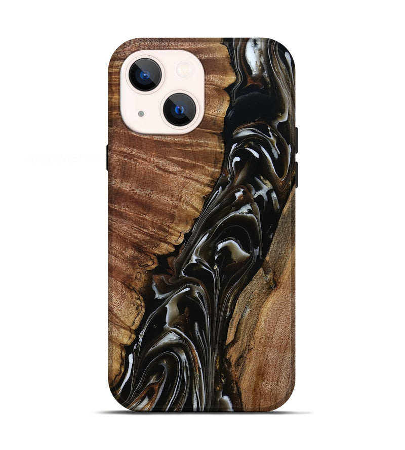 iPhone 13 Wood Live Edge Phone Case - Julie (Black & White, 808667)