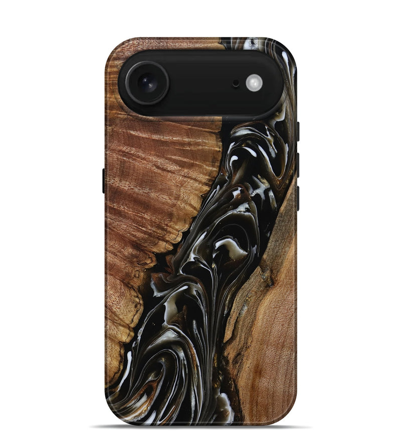 iPhone 17 Air Wood Live Edge Phone Case - Julie (Black & White, 808667)