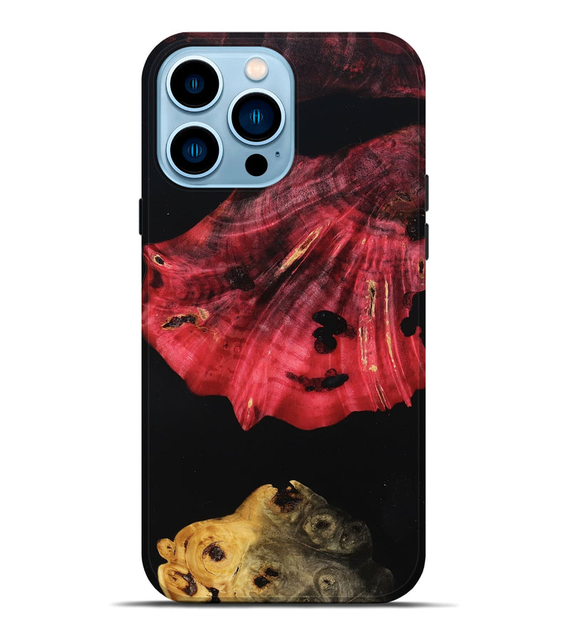 iPhone 14 Pro Max Wood Live Edge Phone Case - Percy (Double Dyed, 808668)