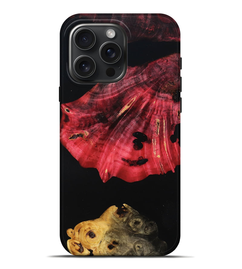 iPhone 16 Pro Max Wood Live Edge Phone Case - Percy (Double Dyed, 808668)
