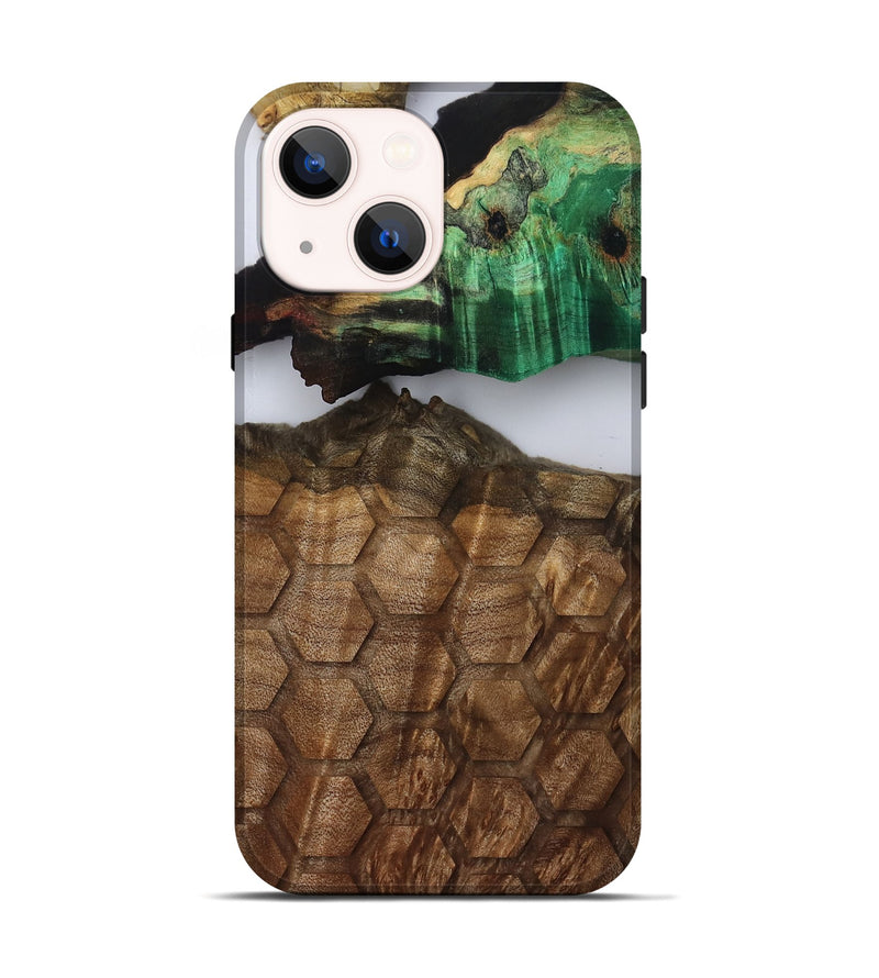 iPhone 14 Wood Live Edge Phone Case - Ed (Clear, 808669)