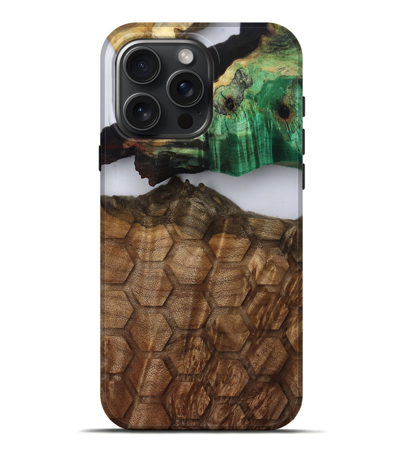 iPhone 16 Pro Max Wood Live Edge Phone Case - Ed (Clear, 808669)