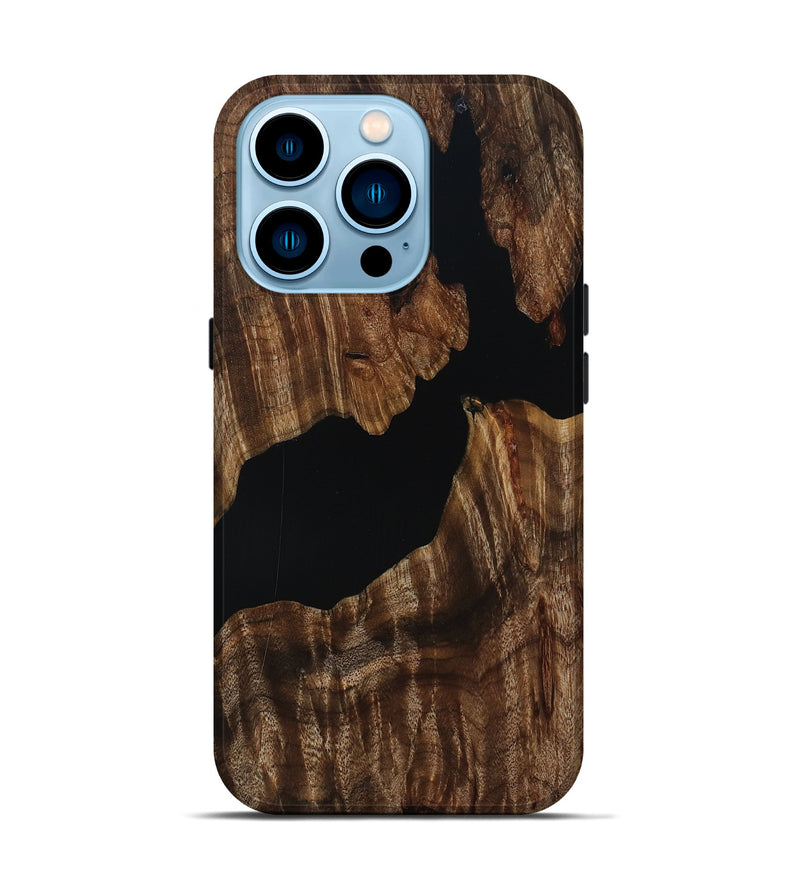 iPhone 14 Pro Wood Live Edge Phone Case - Hal (Wood Burl, 808670)