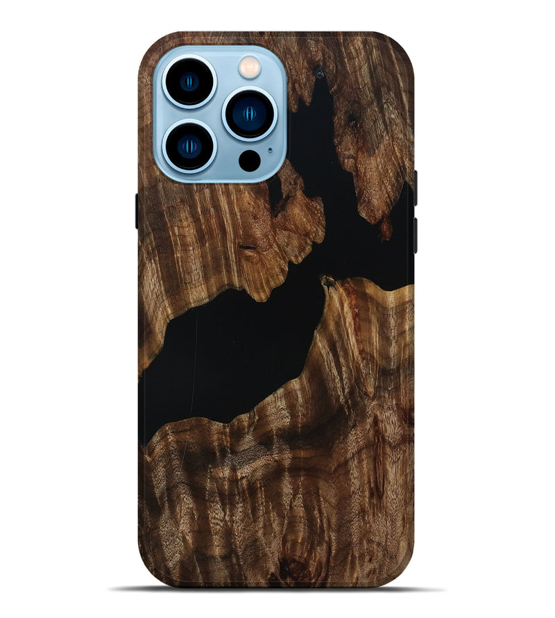 iPhone 14 Pro Max Wood Live Edge Phone Case - Hal (Wood Burl, 808670)