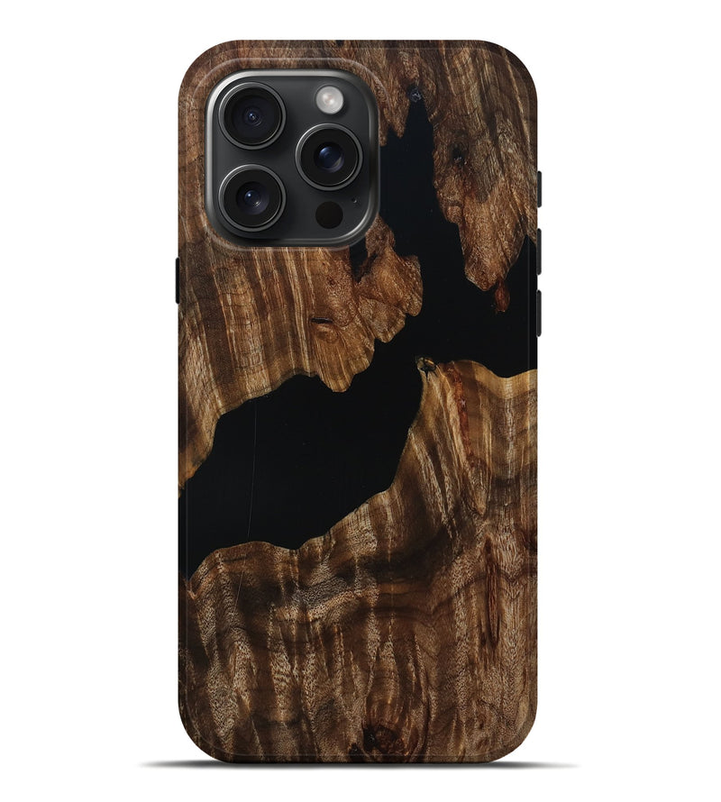 iPhone 16 Pro Max Wood Live Edge Phone Case - Hal (Wood Burl, 808670)