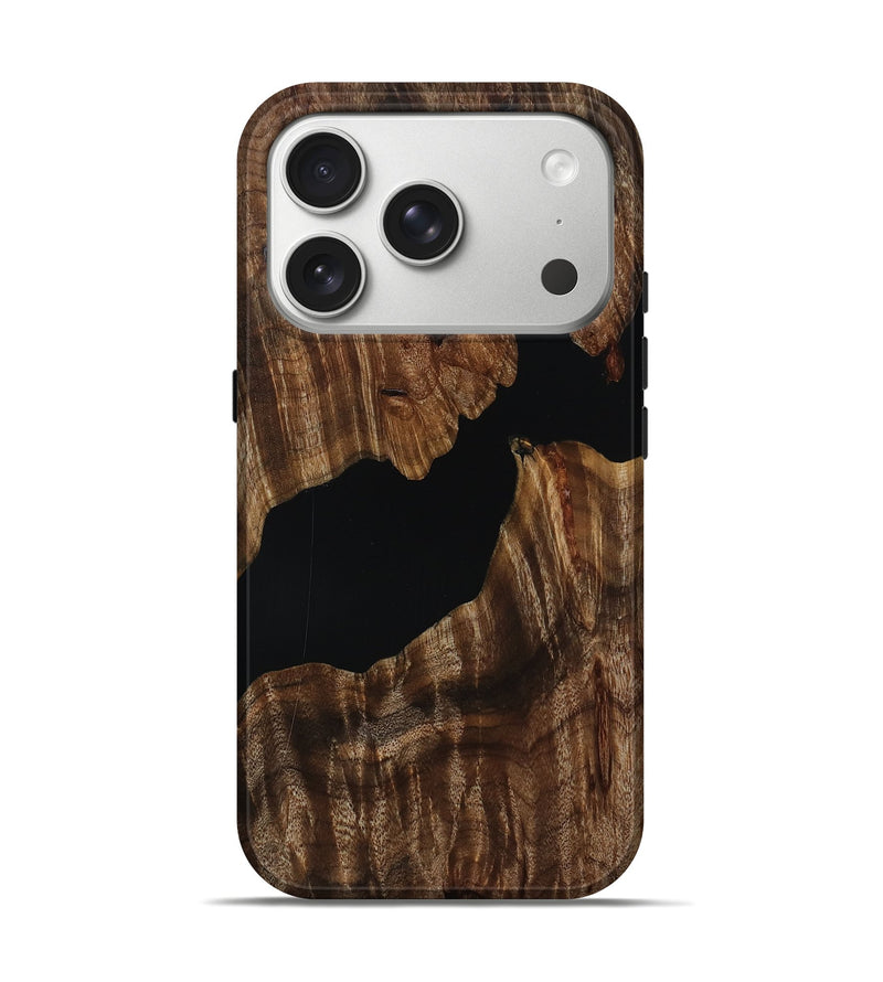 iPhone 17 Pro Wood Live Edge Phone Case - Hal (Wood Burl, 808670)