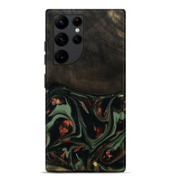 Galaxy S22 Ultra Wood Live Edge Phone Case - Mollie (Green, 808673)