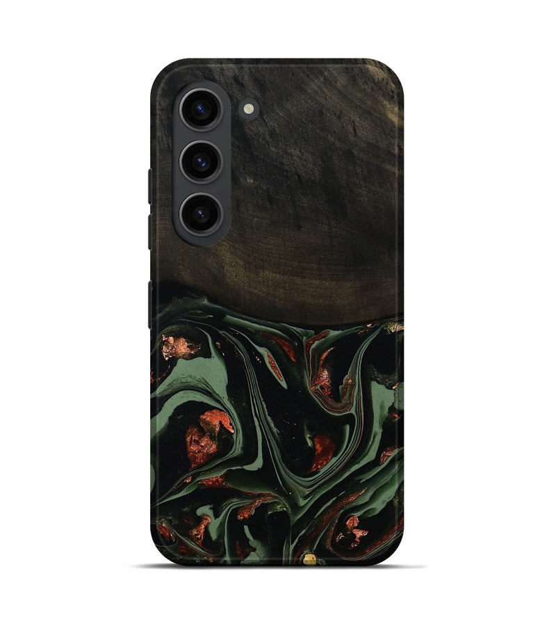 Galaxy S23 Wood Live Edge Phone Case - Mollie (Green, 808673)