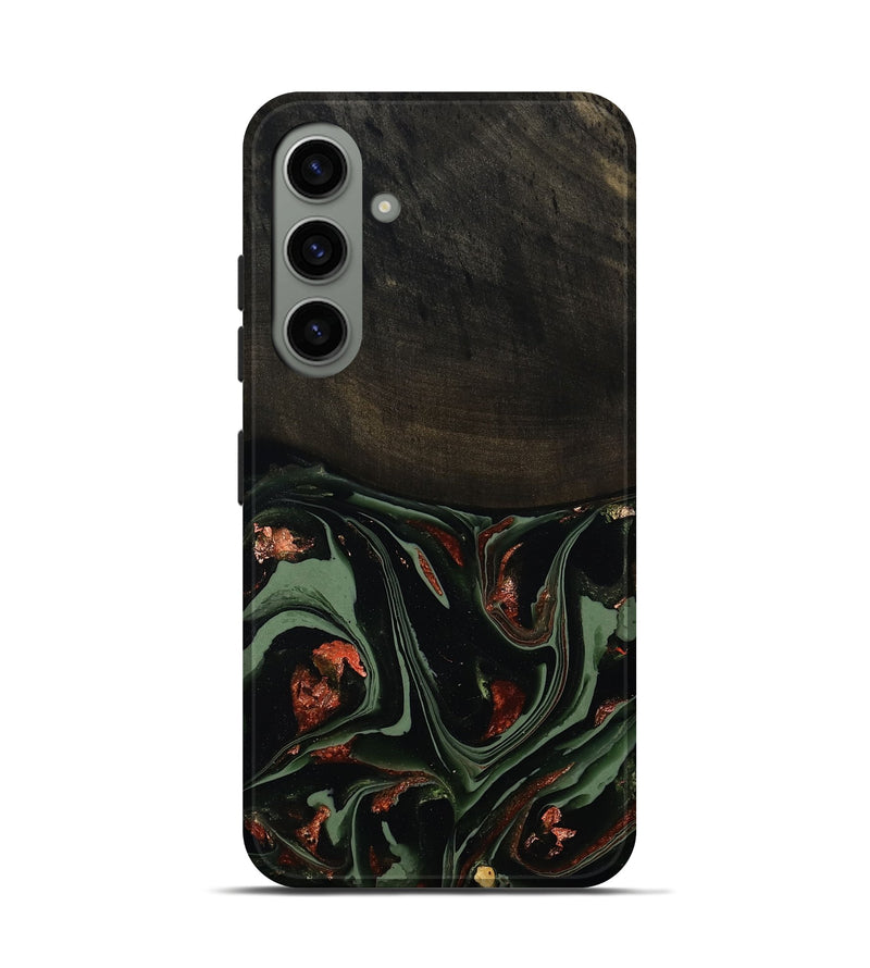 Galaxy S24 Wood Live Edge Phone Case - Mollie (Green, 808673)