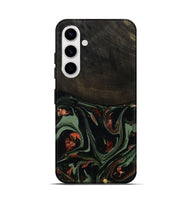 Galaxy S25 Wood Live Edge Phone Case - Mollie (Green, 808673)