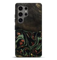 Galaxy S25 Ultra Wood Live Edge Phone Case - Mollie (Green, 808673)