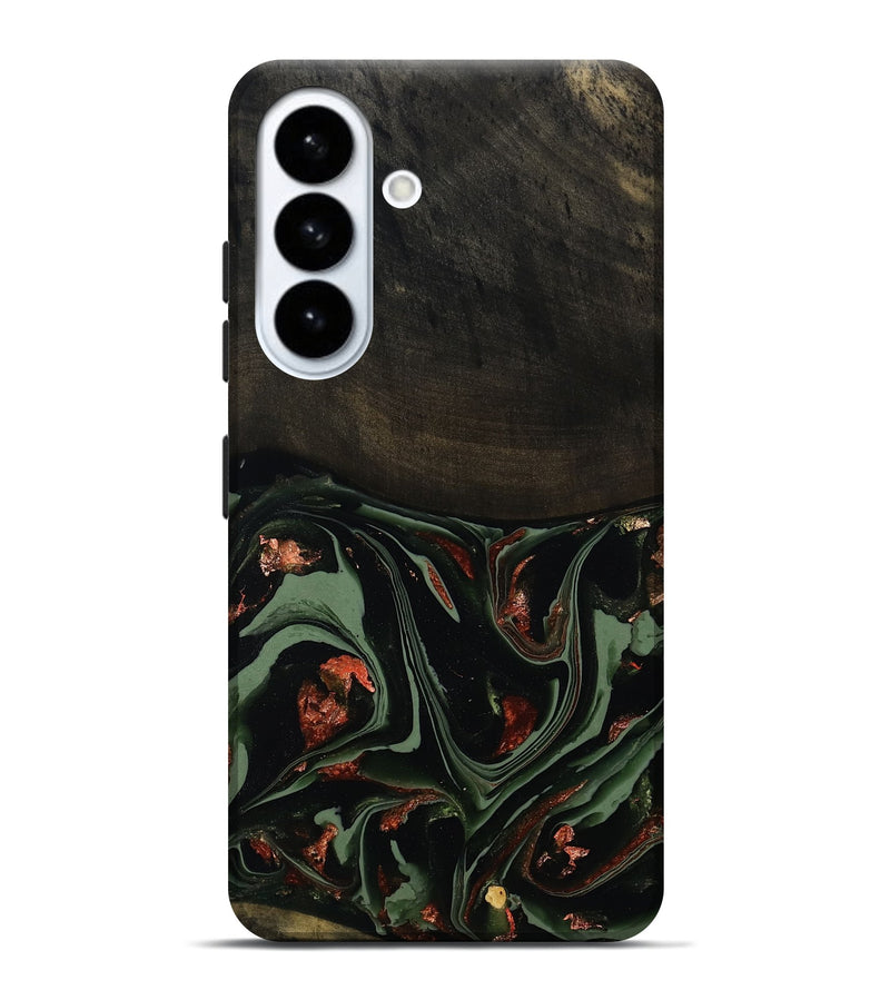 Galaxy S26 Plus Wood Live Edge Phone Case - Mollie (Green, 808673)