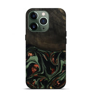 iPhone 13 Pro Wood Live Edge Phone Case - Mollie (Green, 808673)