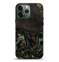 iPhone 13 Pro Max Wood Live Edge Phone Case - Mollie (Green, 808673)