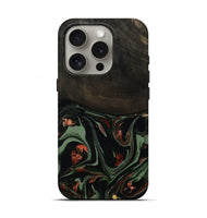 iPhone 16 Pro Wood Live Edge Phone Case - Mollie (Green, 808673)