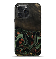 iPhone 16 Pro Max Wood Live Edge Phone Case - Mollie (Green, 808673)