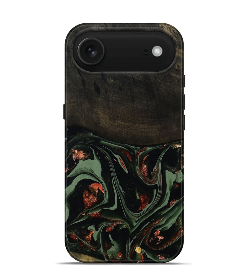 iPhone 17 Air Wood Live Edge Phone Case - Mollie (Green, 808673)