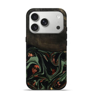 iPhone 17 Pro Wood Live Edge Phone Case - Mollie (Green, 808673)