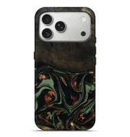 iPhone 17 Pro Max Wood Live Edge Phone Case - Mollie (Green, 808673)