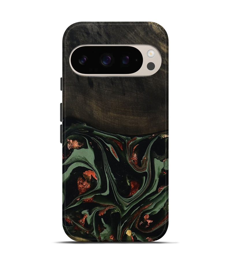 Pixel 10 Wood Live Edge Phone Case - Mollie (Green, 808673)