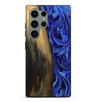 Galaxy S24 Ultra Wood Live Edge Phone Case - Zachery (Blue, 808675)