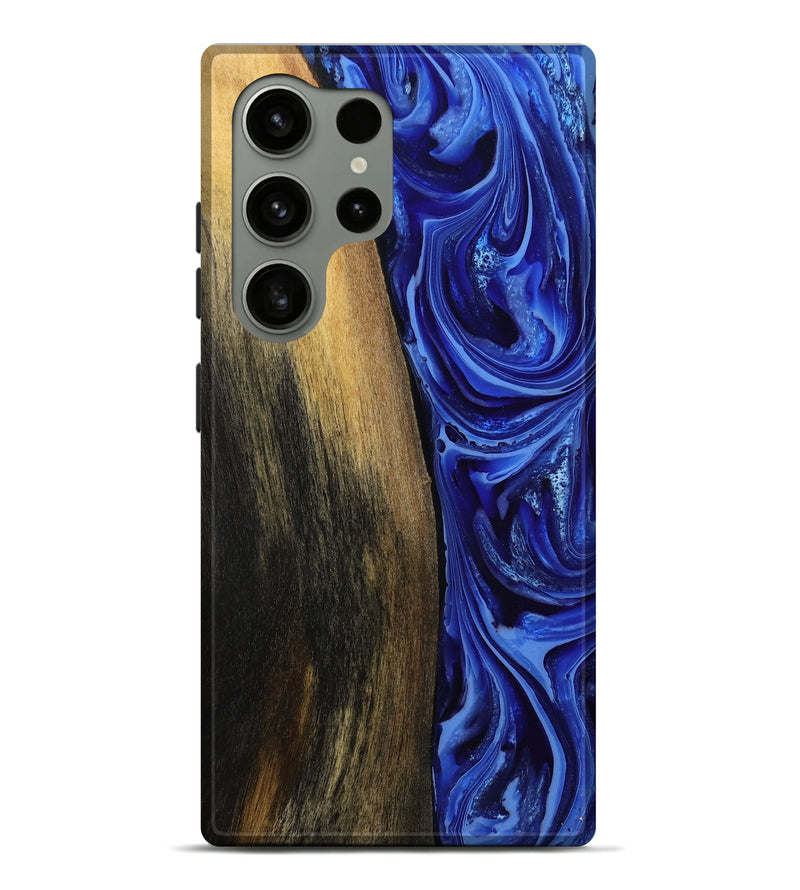 Galaxy S24 Ultra Wood Live Edge Phone Case - Zachery (Blue, 808675)