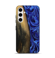 Galaxy S25 Wood Live Edge Phone Case - Zachery (Blue, 808675)