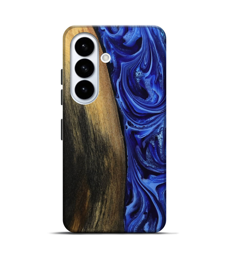 Galaxy S26 Wood Live Edge Phone Case - Zachery (Blue, 808675)