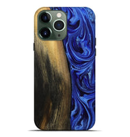 iPhone 13 Pro Max Wood Live Edge Phone Case - Zachery (Blue, 808675)