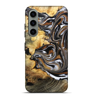 Galaxy S24 Plus Wood Live Edge Phone Case - Brice (Black & White, 808676)
