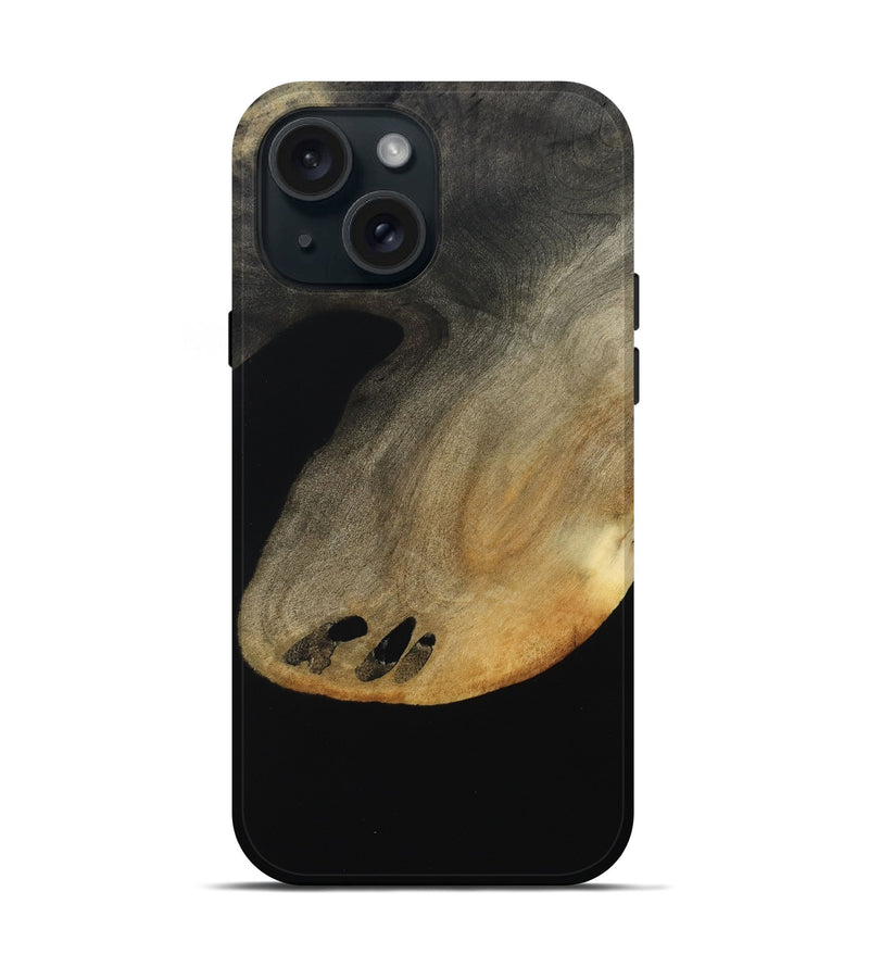 iPhone 15 Wood Live Edge Phone Case - Beau (Wood Burl, 808677)