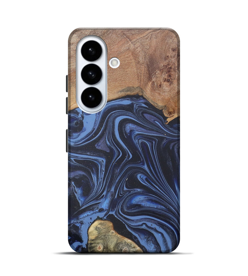 Galaxy S26 Wood Live Edge Phone Case - Herbert (Blue, 808678)