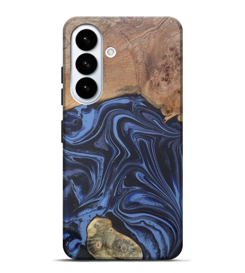 Galaxy S26 Plus Wood Live Edge Phone Case - Herbert (Blue, 808678)