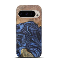 Pixel 9 Pro Wood Live Edge Phone Case - Herbert (Blue, 808678)
