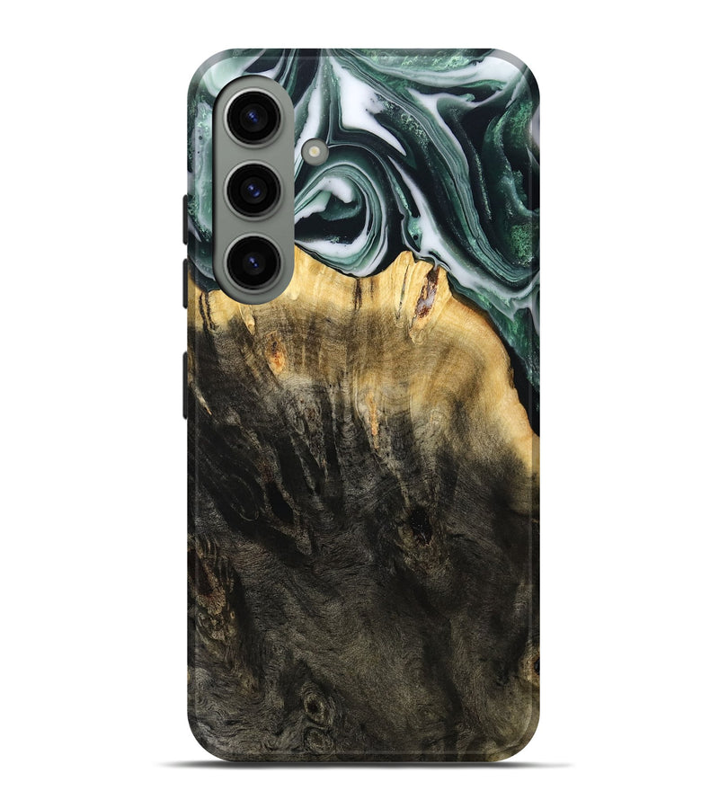 Galaxy S24 Plus Wood Live Edge Phone Case - Isidore (Black & White, 808679)