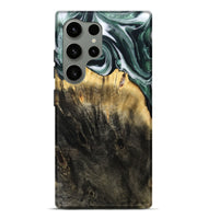 Galaxy S24 Ultra Wood Live Edge Phone Case - Isidore (Black & White, 808679)