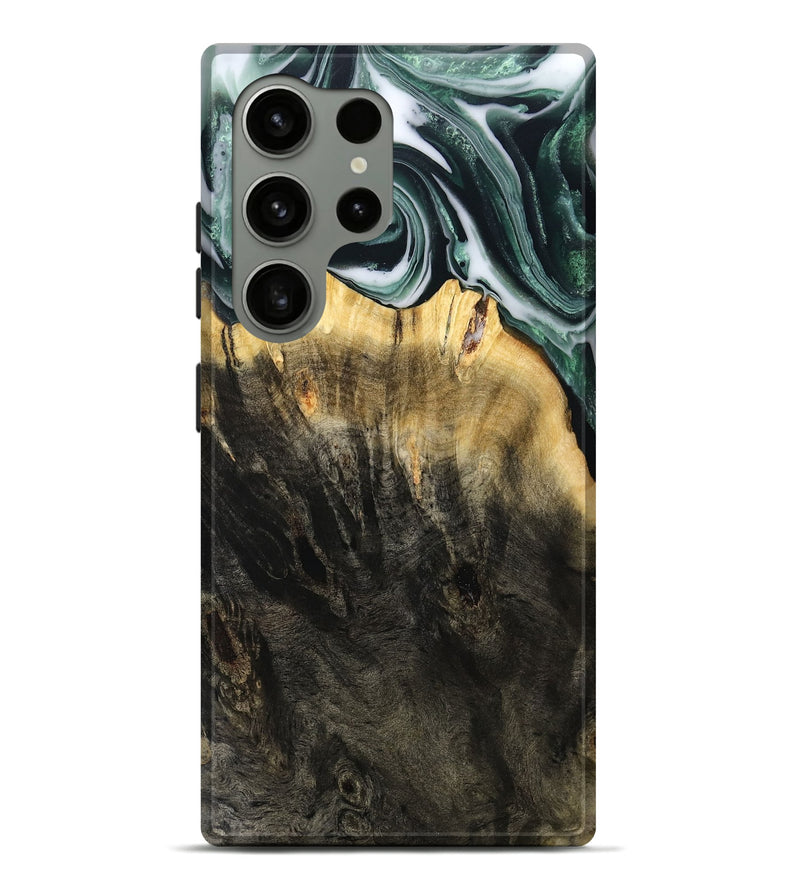 Galaxy S24 Ultra Wood Live Edge Phone Case - Isidore (Black & White, 808679)