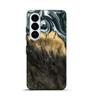 Galaxy S26 Wood Live Edge Phone Case - Isidore (Black & White, 808679)