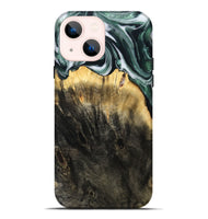 iPhone 14 Plus Wood Live Edge Phone Case - Isidore (Black & White, 808679)