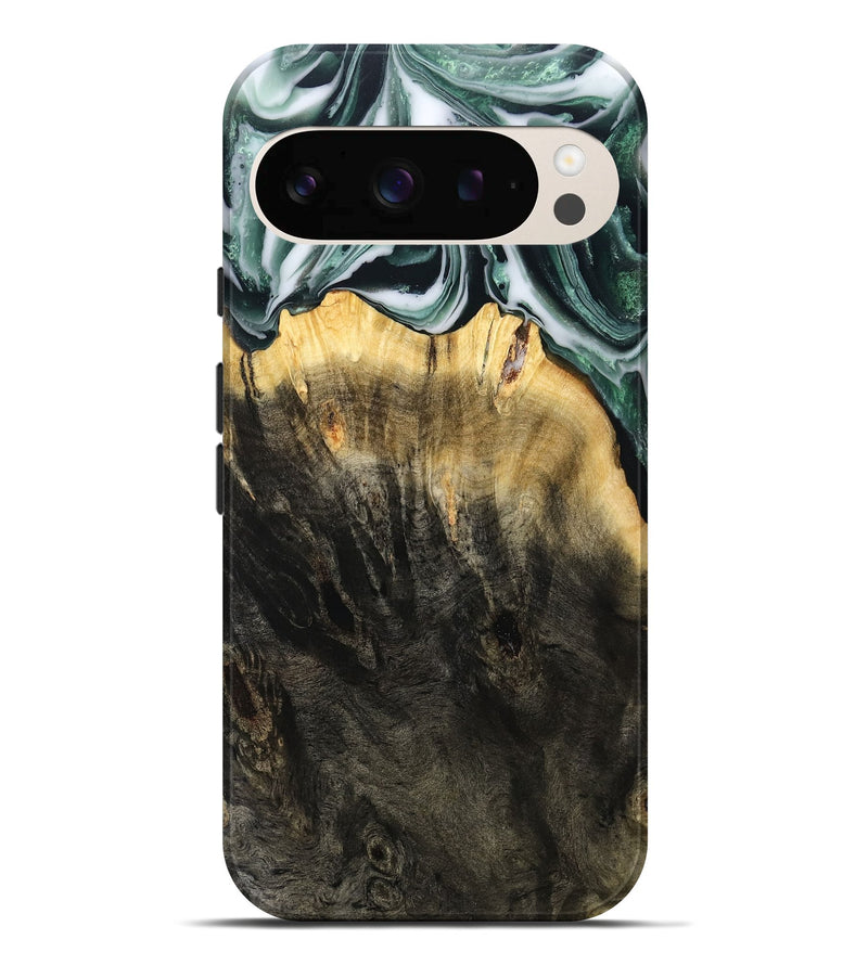 Pixel 10 Pro XL Wood Live Edge Phone Case - Isidore (Black & White, 808679)