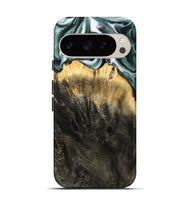 Pixel 9 Pro Wood Live Edge Phone Case - Isidore (Black & White, 808679)