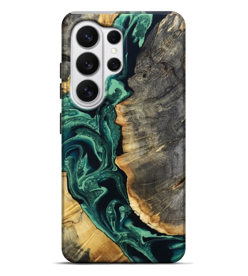 Galaxy S26 Ultra Wood Live Edge Phone Case - Unique (Green, 808684)