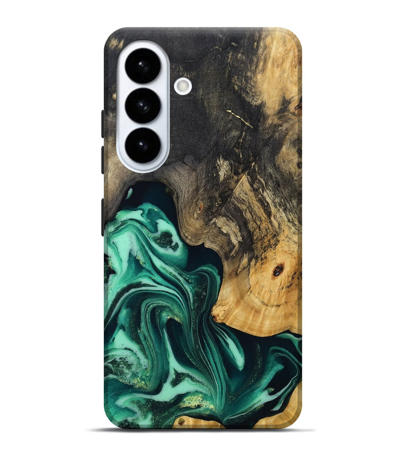 Galaxy S26 Plus Wood Live Edge Phone Case - Solana (Green, 808686)