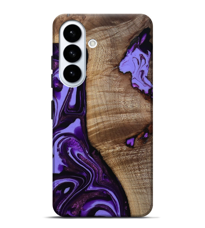 Galaxy S26 Plus Wood Live Edge Phone Case - Lionel (Purple, 808687)