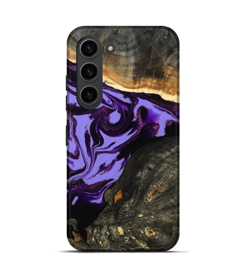 Galaxy S23 Wood Live Edge Phone Case - Lexus (Purple, 808689)